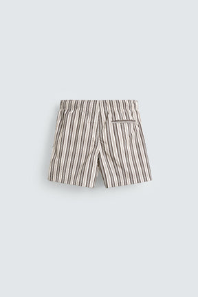 STRIPED MID-LENGTH SWIMMING TRUNKS - Image 2