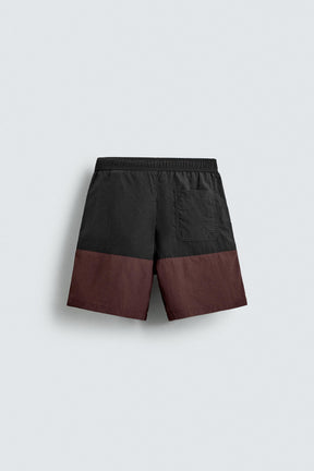 COLOUR BLOCK LONG SWIMMING TRUNKS - Image 7