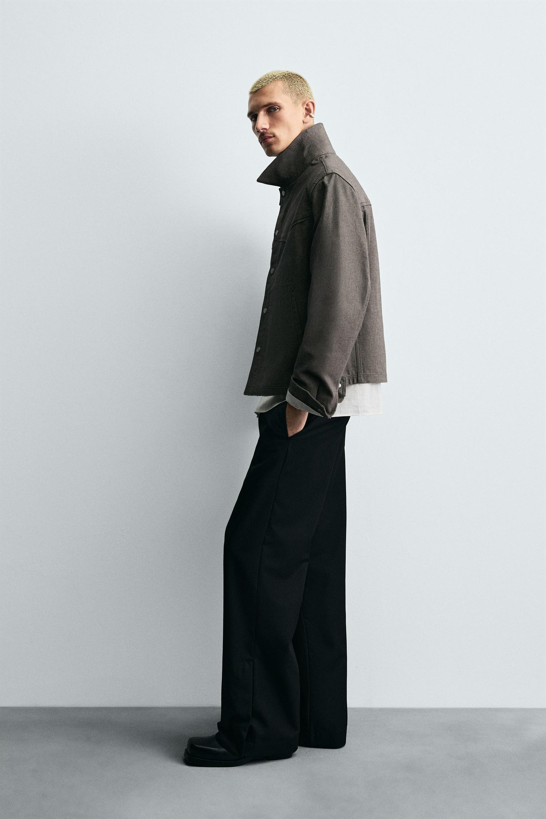 TWILL TEXTURED OVERSHIRT - Image 4