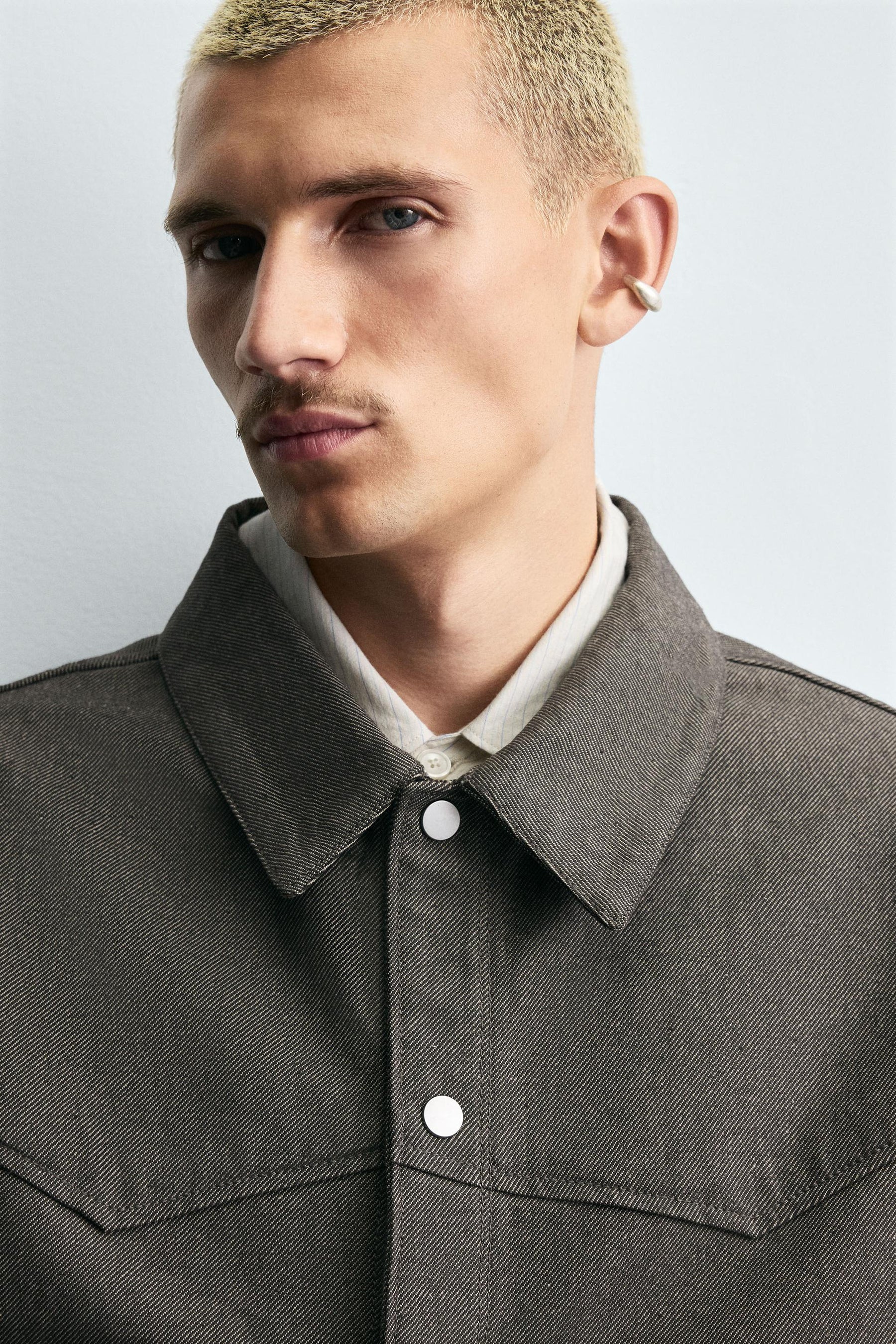 TWILL TEXTURED OVERSHIRT - Image 6