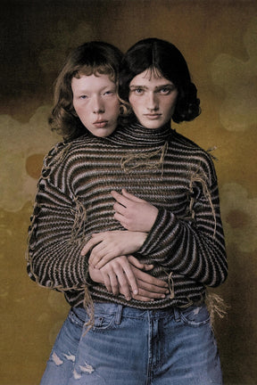 Gestreifter Strickpullover