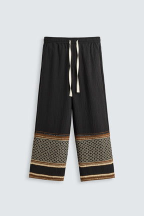 RELAXED FIT COLOUR BLOCK TROUSERS - Image 7