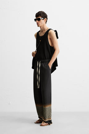 RELAXED FIT COLOUR BLOCK TROUSERS - Image 4