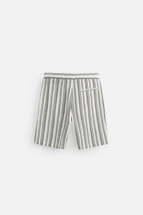 TEXTURED REGULAR FIT BERMUDA SHORTS - Image 7