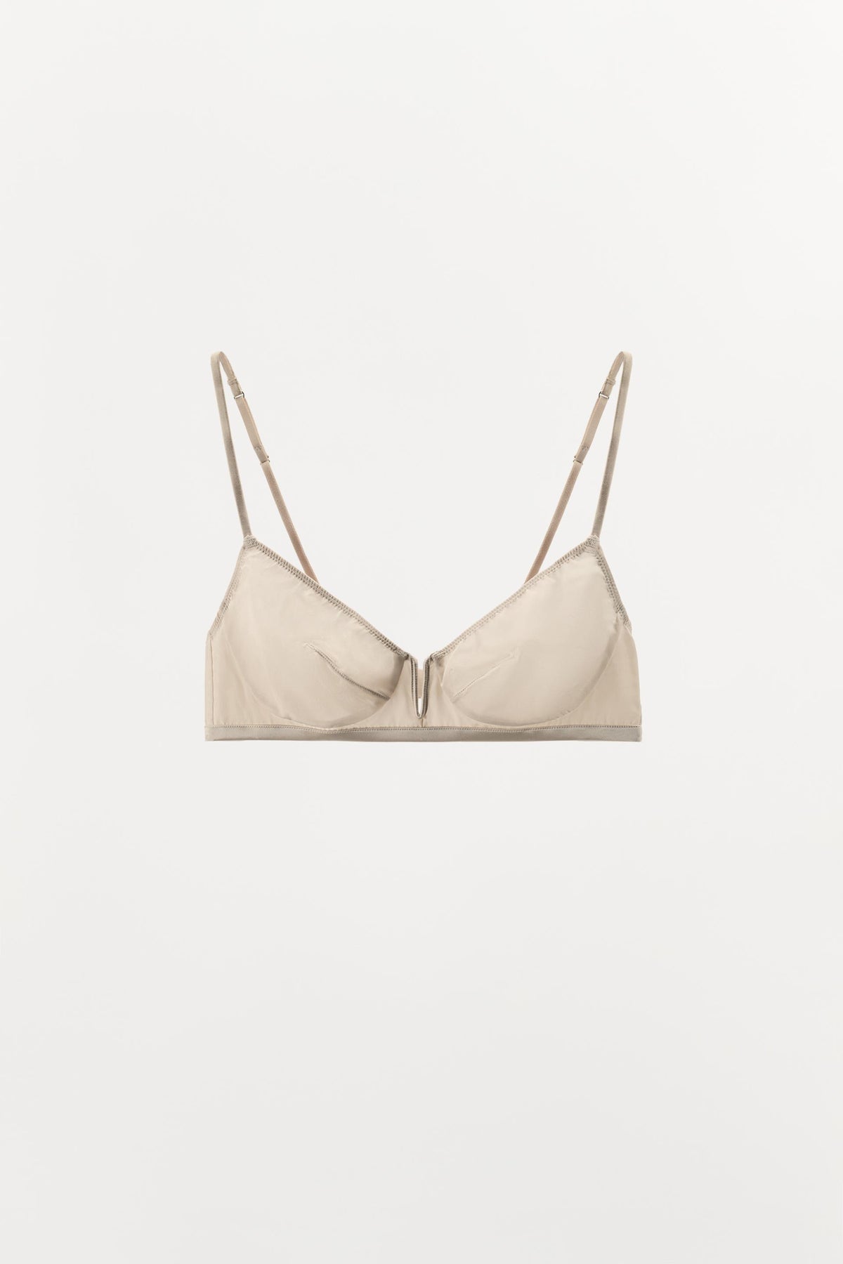 Seiden-Bralette mit Metall