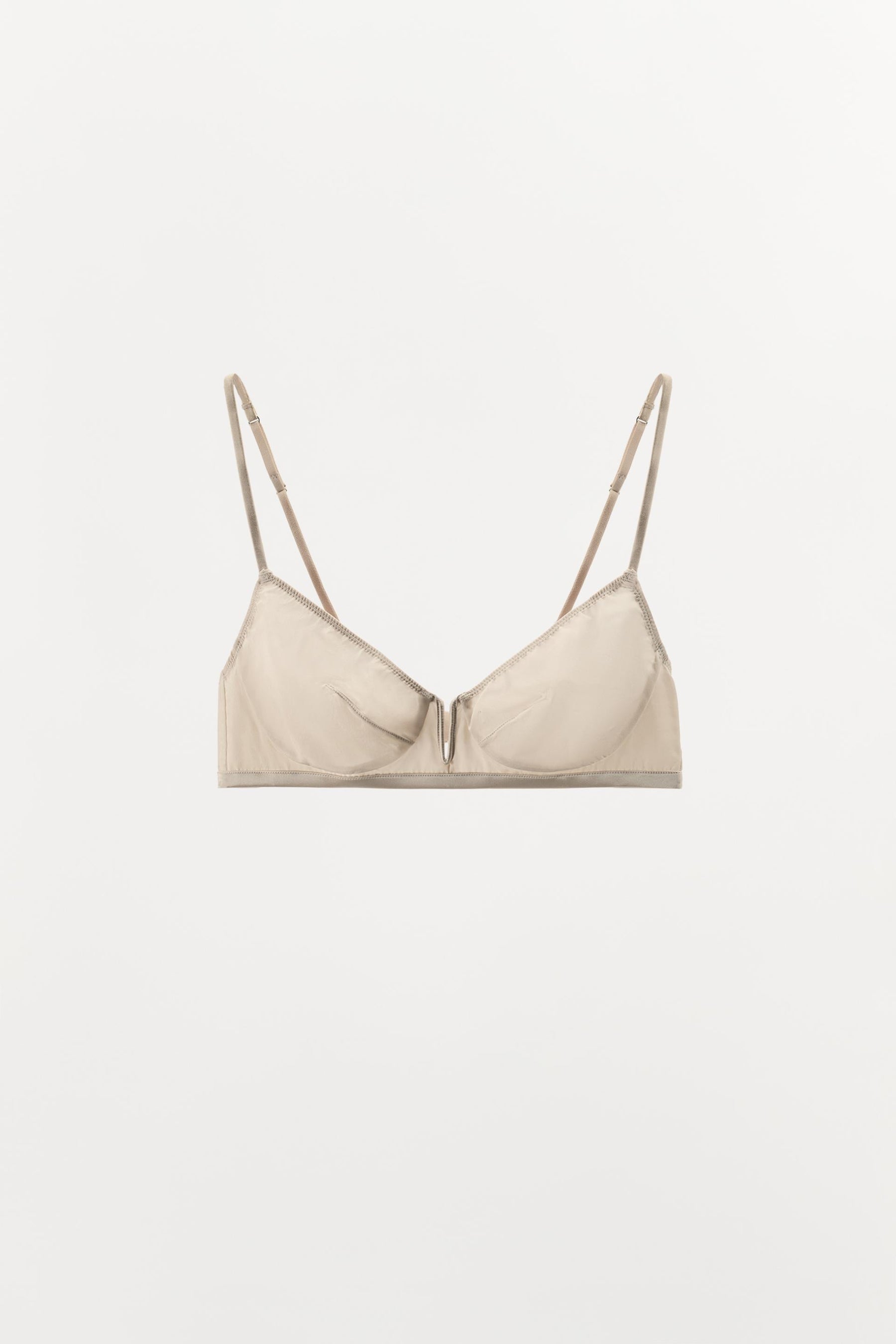 Seiden-Bralette mit Metall