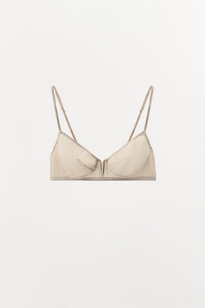 Seiden-Bralette mit Metall