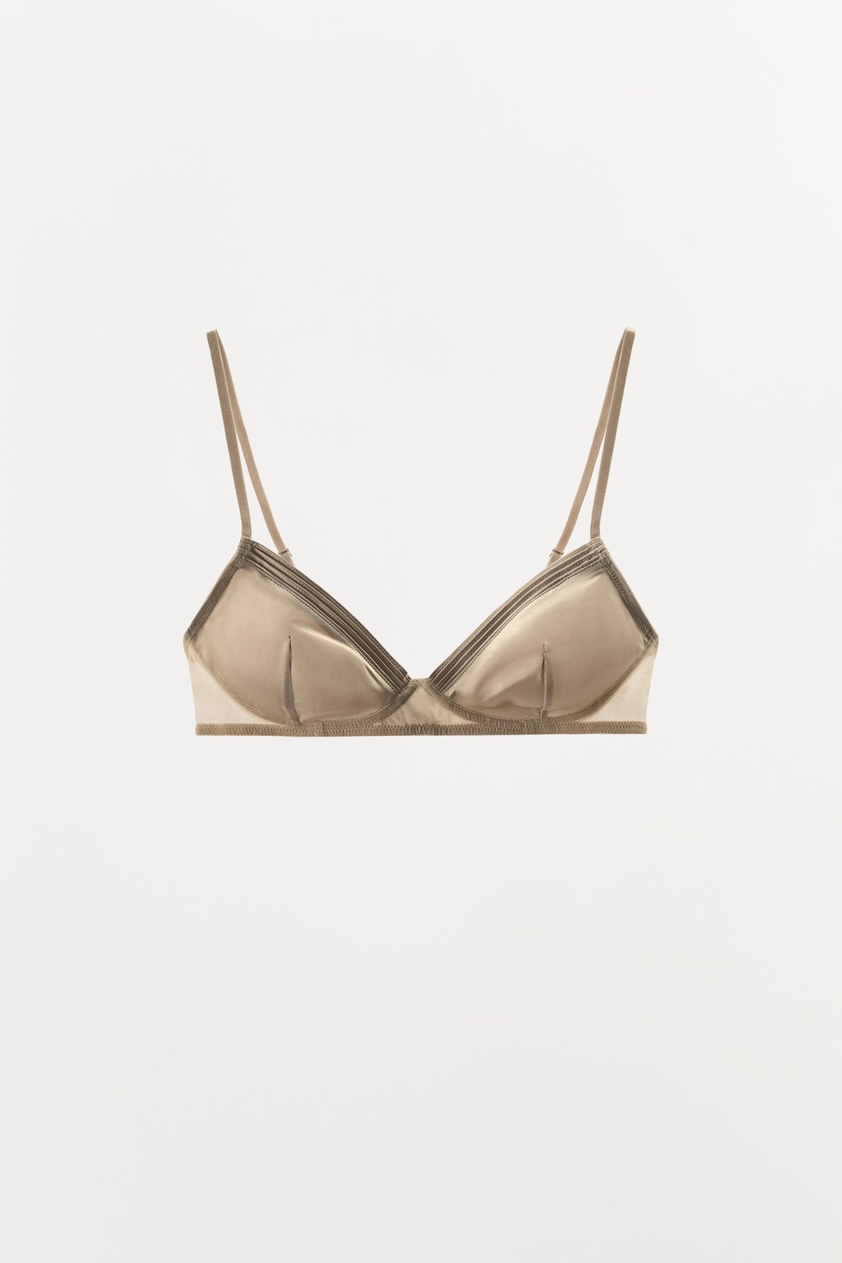 Plissiertes Satin-Bralette