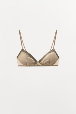 Plissiertes Satin-Bralette