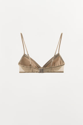 Plissiertes Satin-Bralette