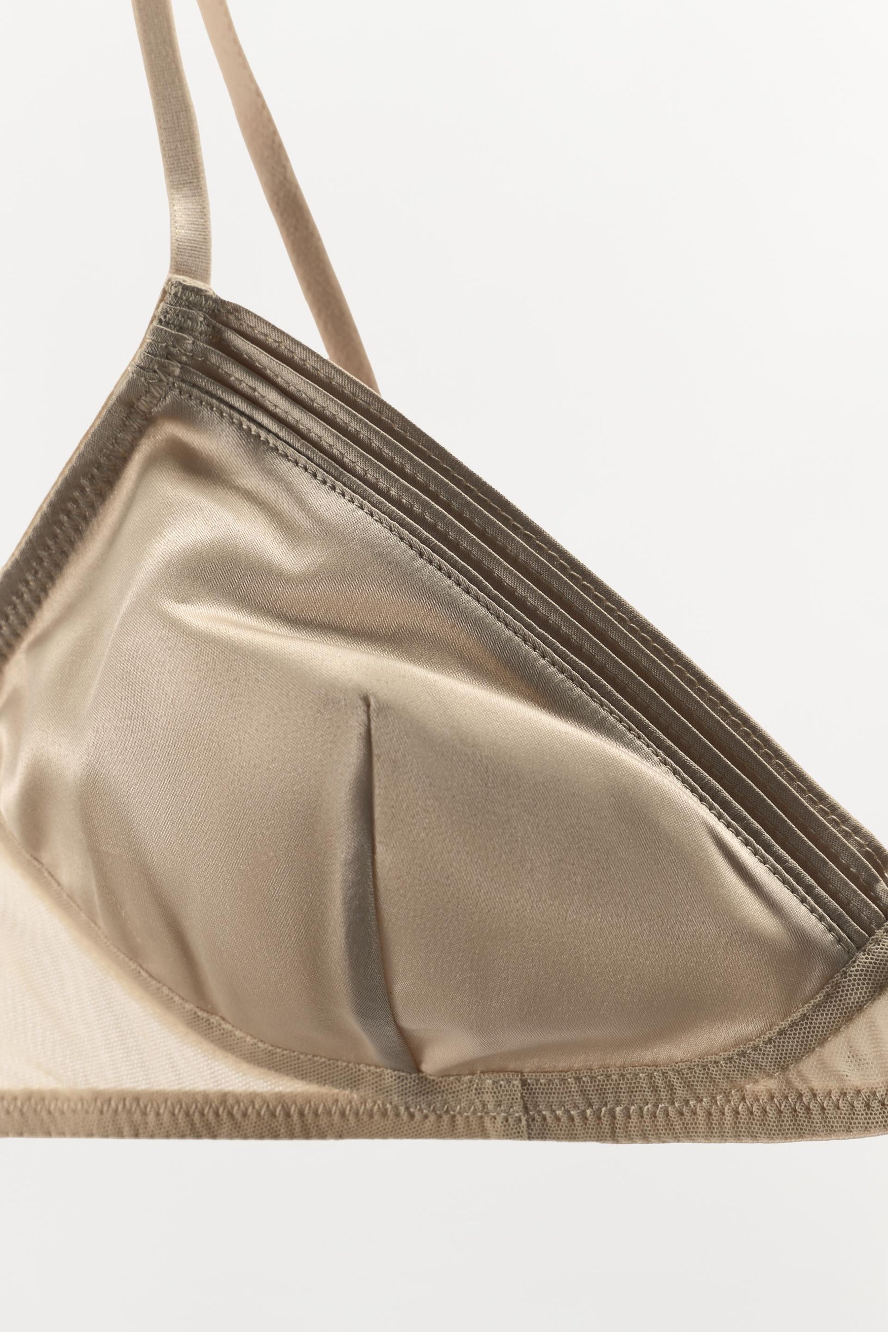 Plissiertes Satin-Bralette