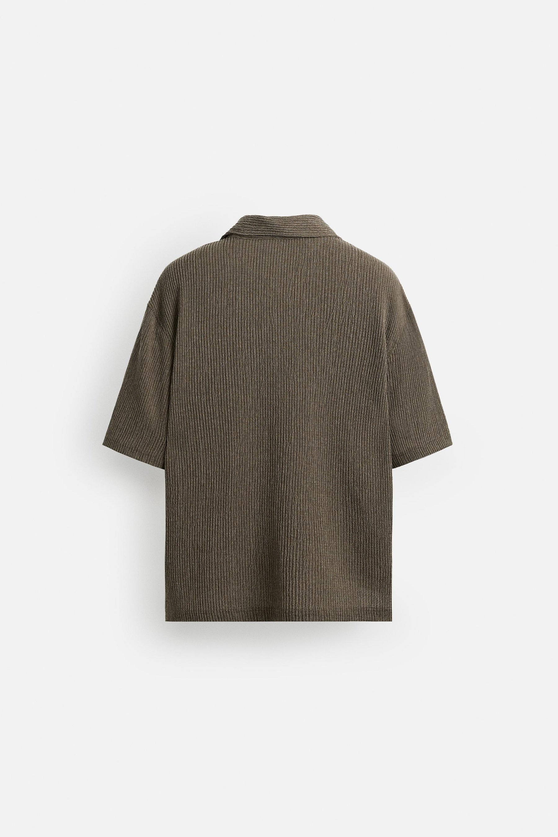 CREASED-EFFECT TEXTURED SHIRT - Image 7