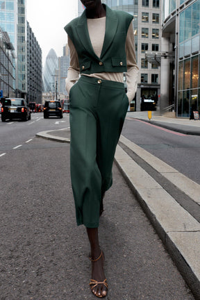 Hochtaillierte Culotte-Hose