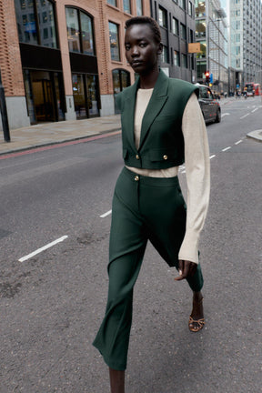 Hochtaillierte Culotte-Hose