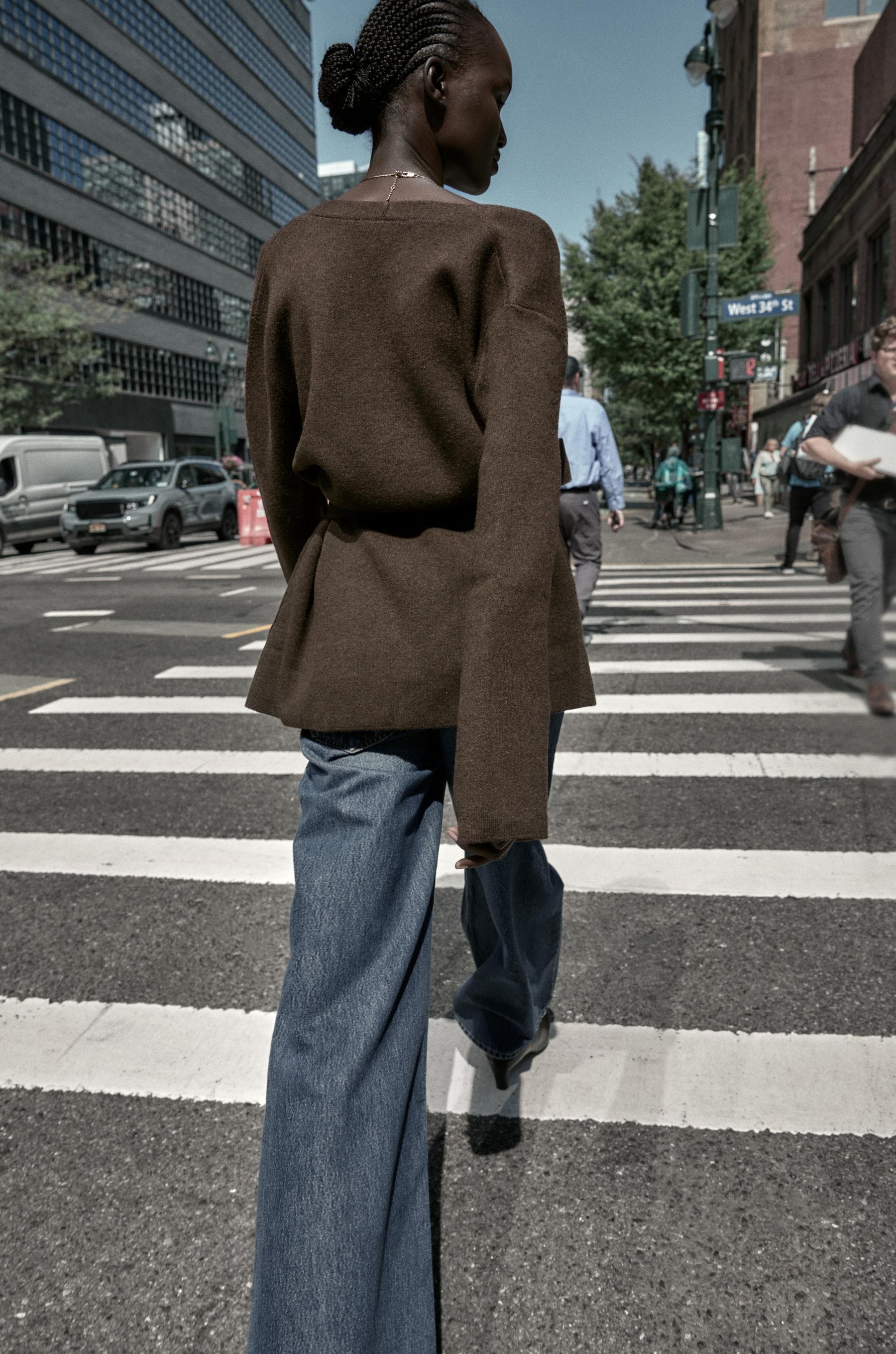 Strickjacke mit Gürtel