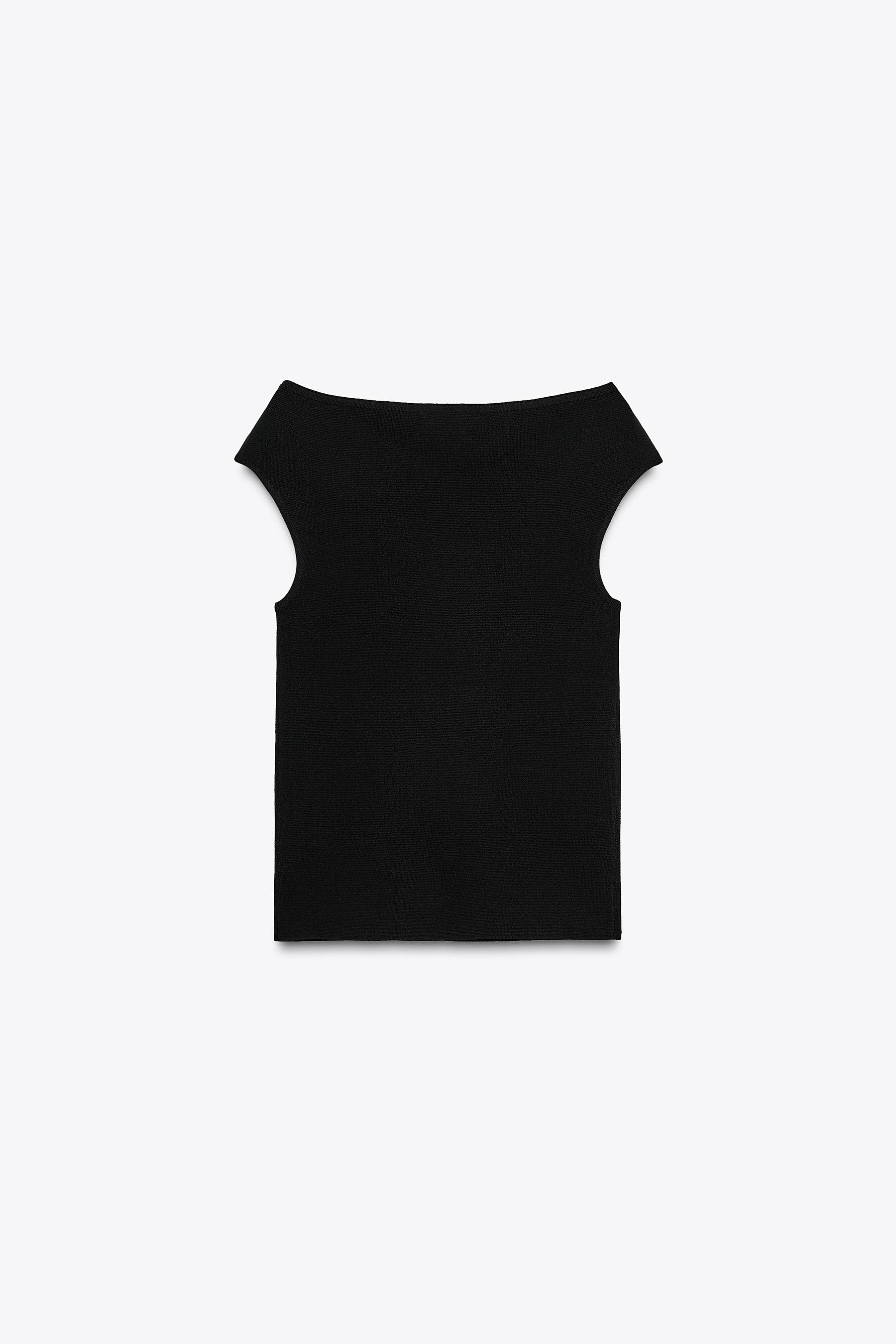 Stricktop mit U-Boot-Ausschnitt