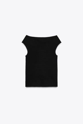 Stricktop mit U-Boot-Ausschnitt