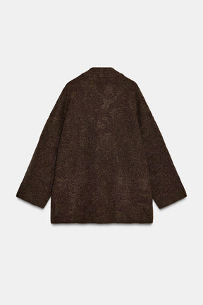 Strickjacke aus Metallicgarn