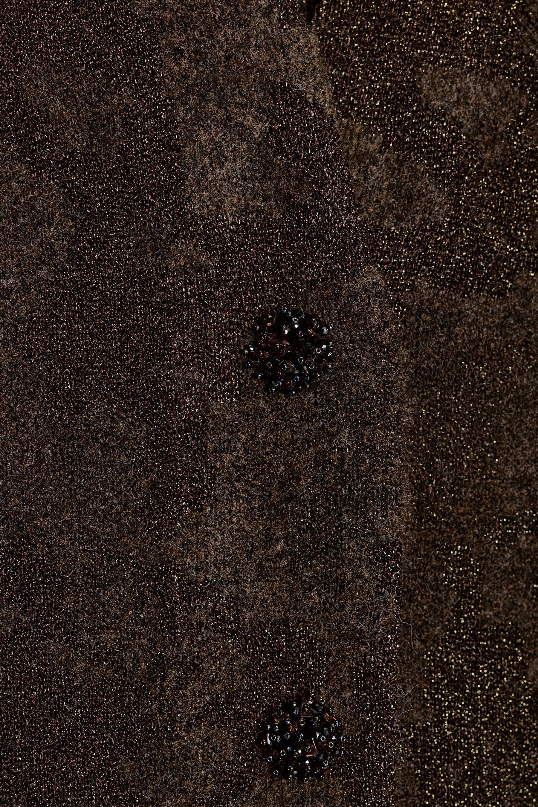 Strickjacke aus Metallicgarn