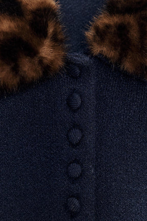 Strickcardigan mit Tiermuster