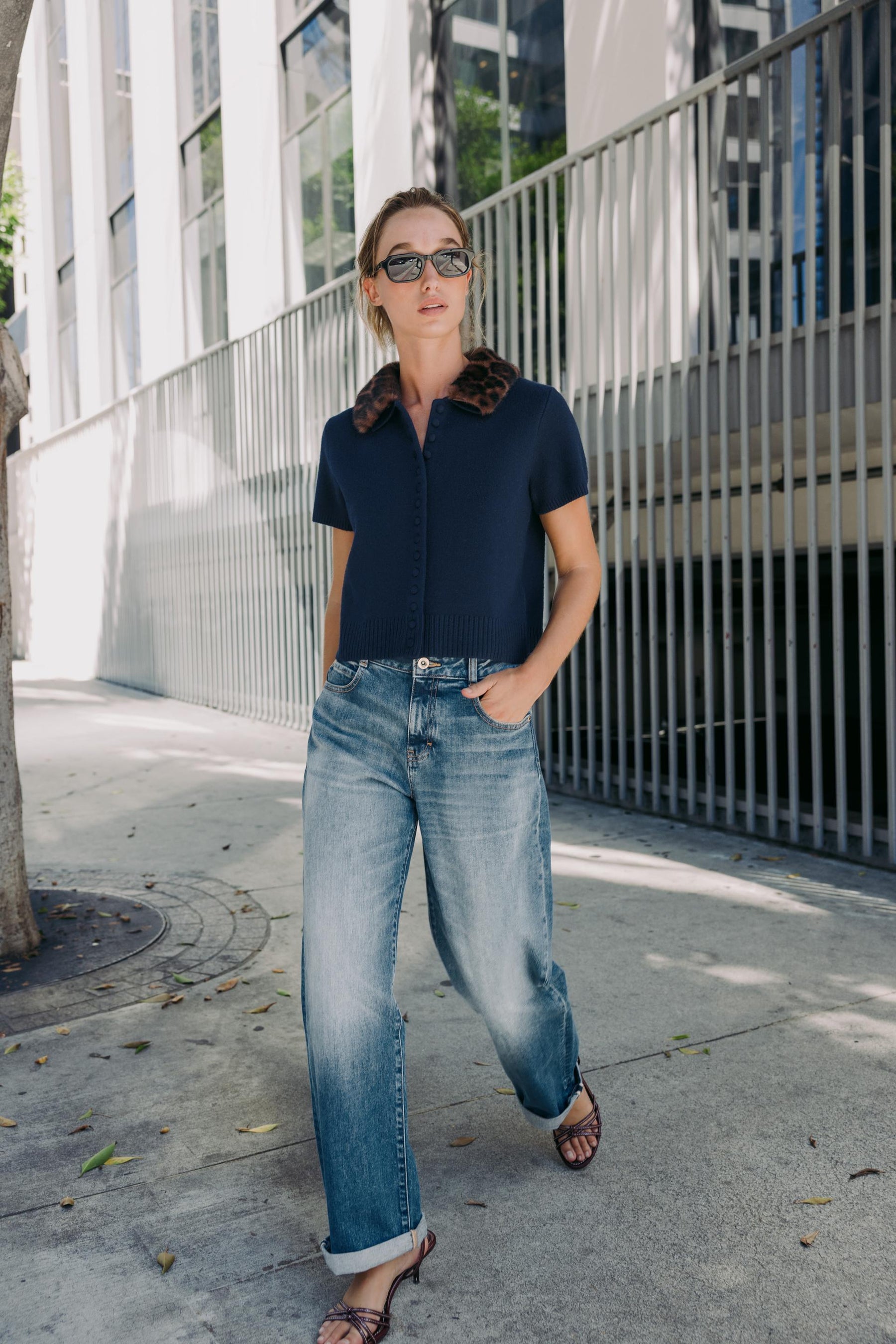 Strickcardigan mit Tiermuster