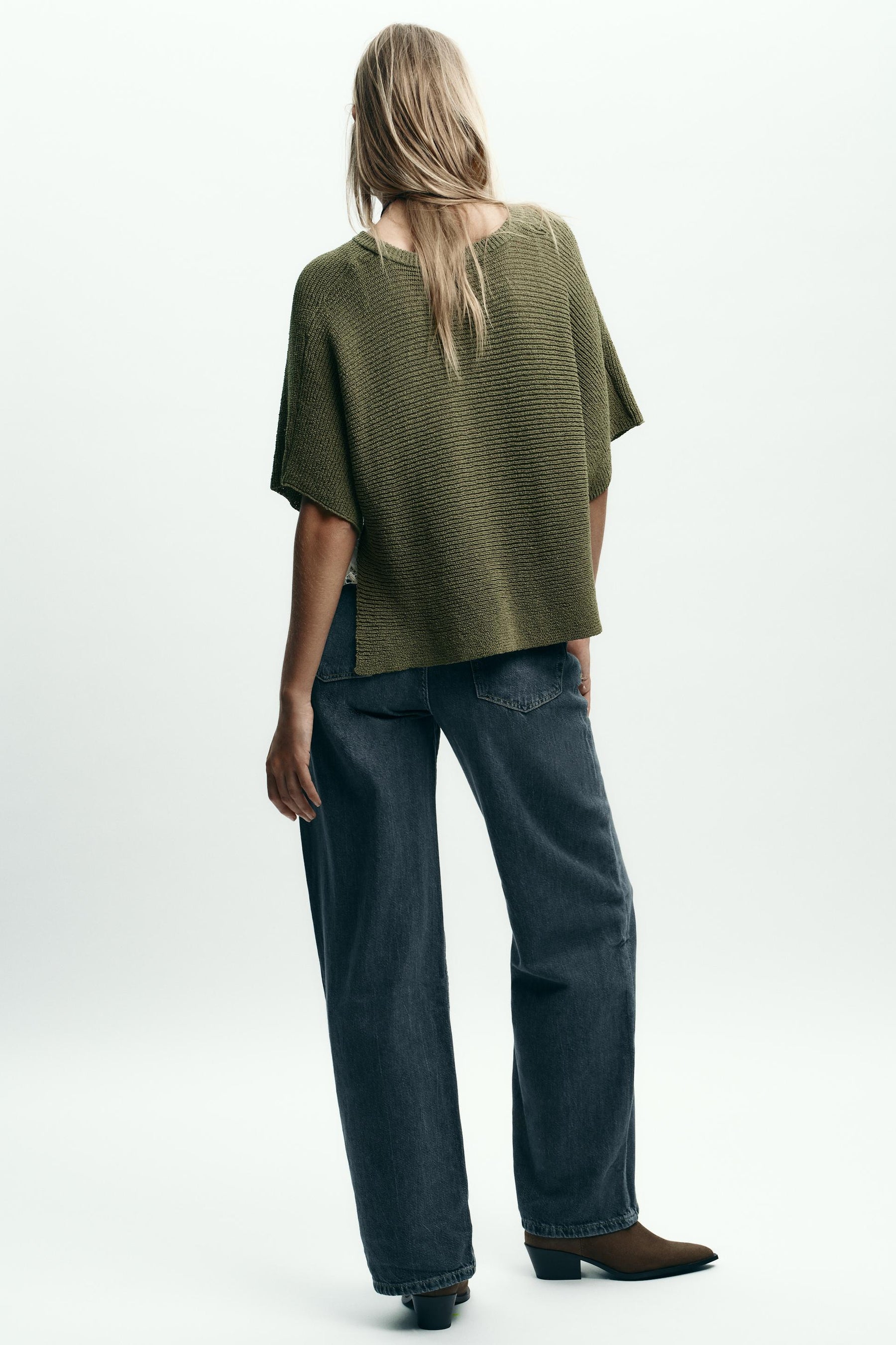 Kontraststrickpullover