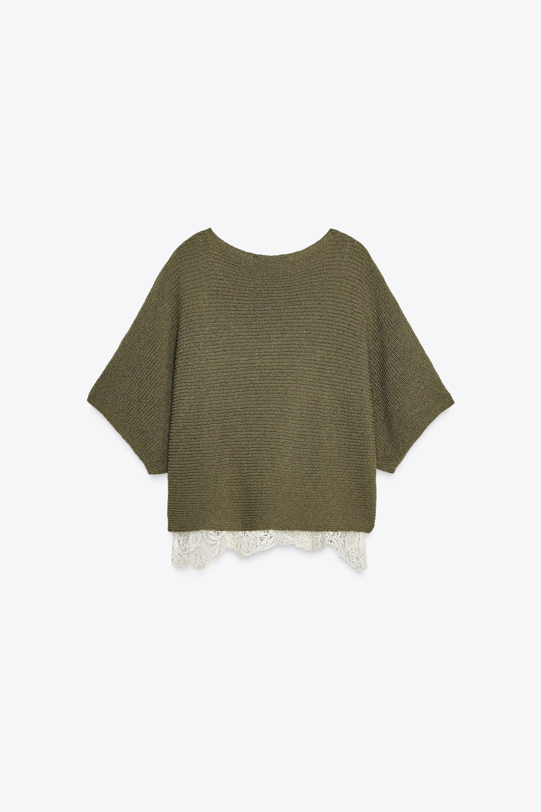 Kontraststrickpullover