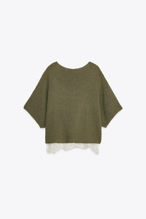 Kontraststrickpullover