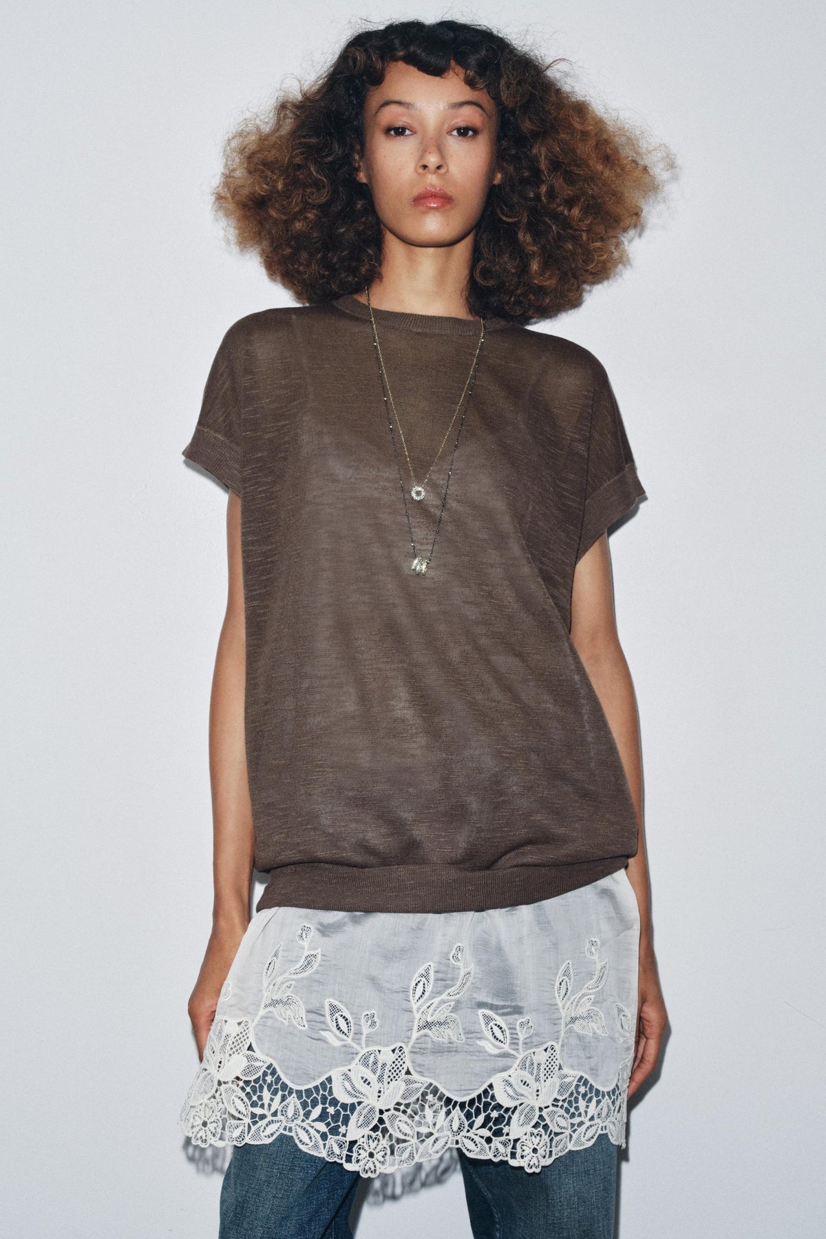 COMBINED KNIT DRESS - Image 2