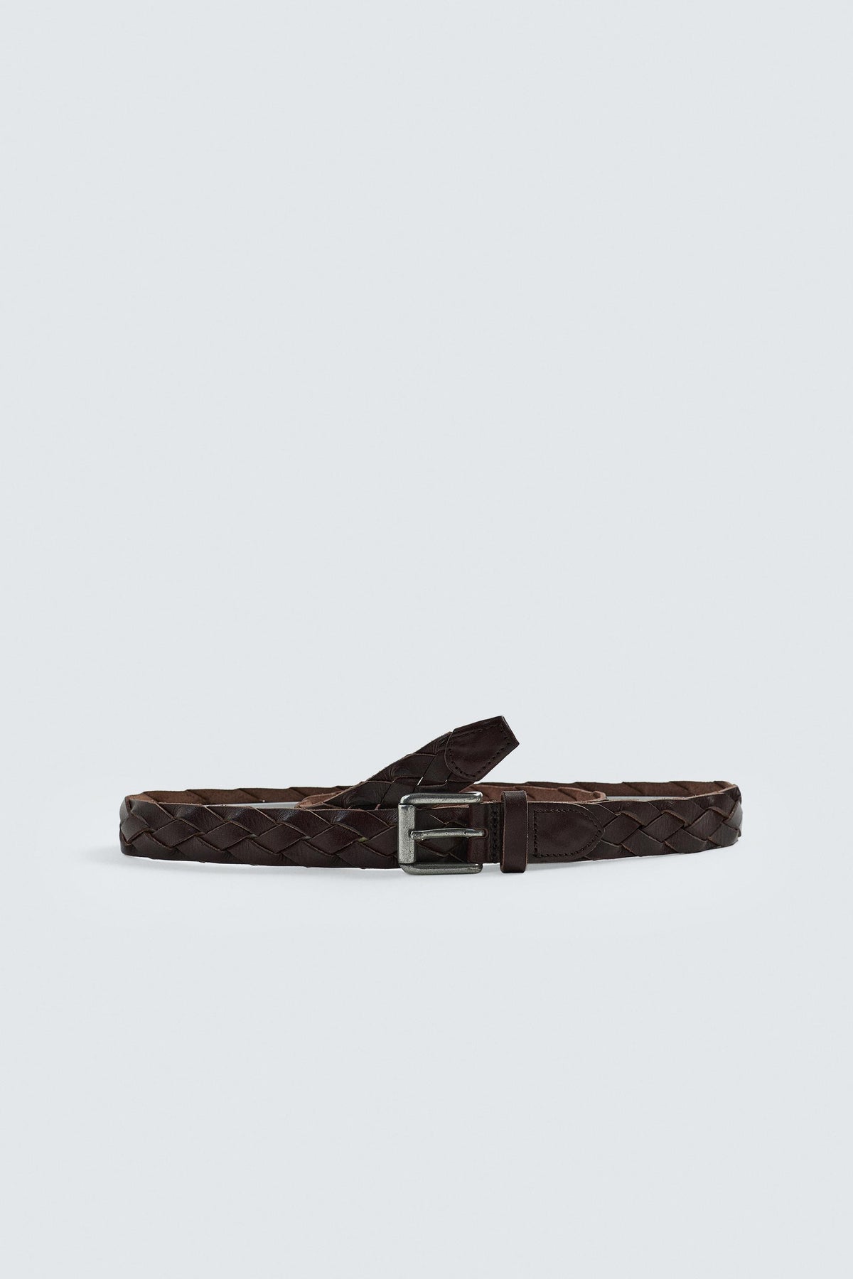 PLAITED LEATHER BELT - Image 1