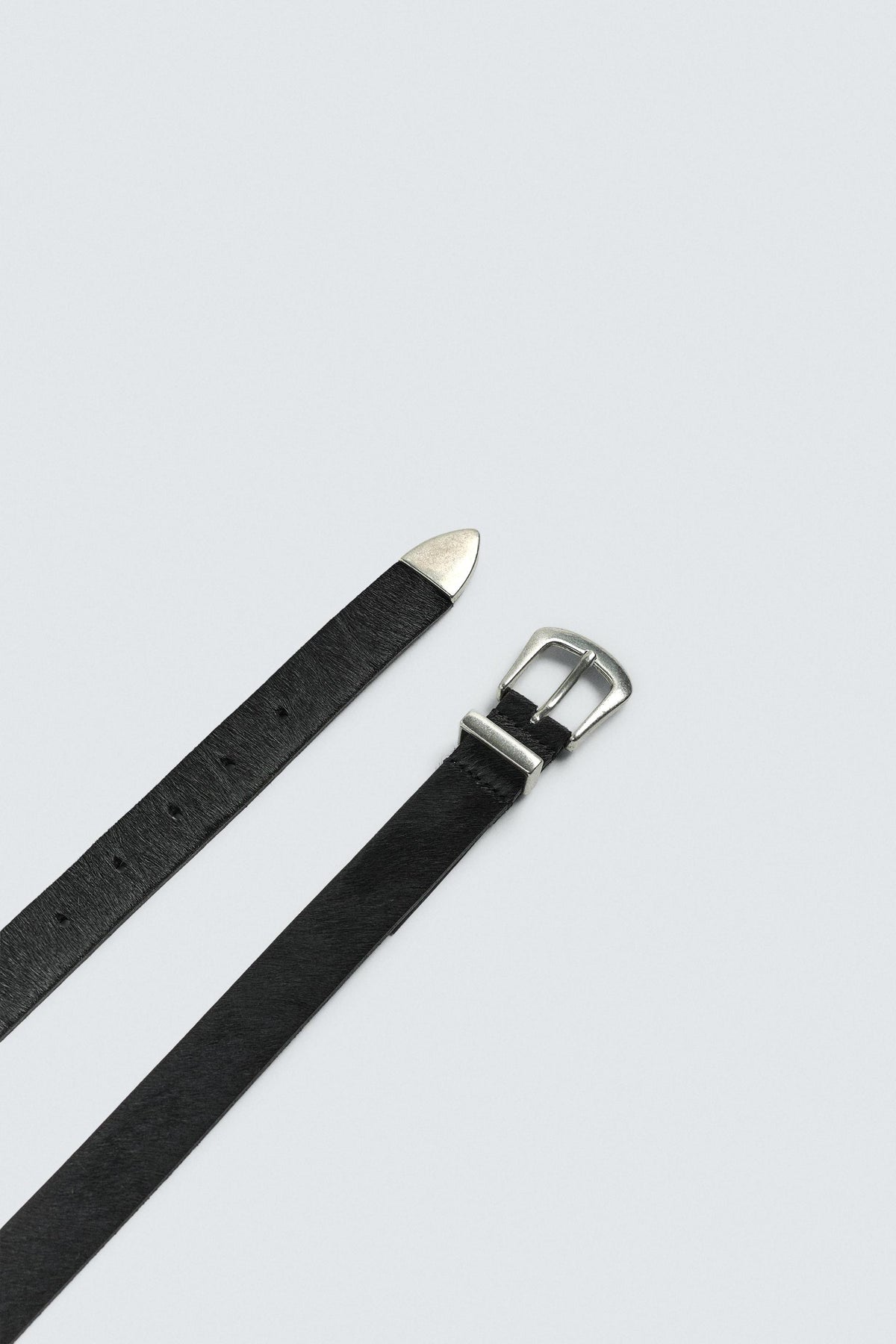 LEATHER BELT WITH SHEEPSKIN FINISH - Image 2