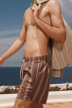 STRIPED LIMITED EDITION MID-LENGTH SWIMMING TRUNKS - Image 2