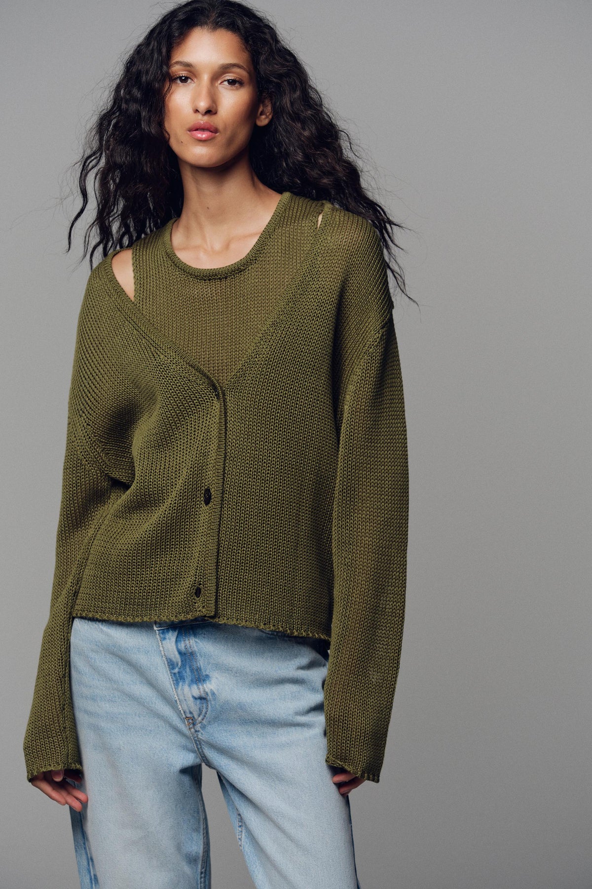 Strickjacke aus Baumwolle