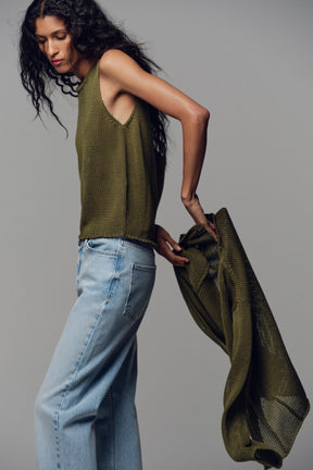 Strickoberteil aus Baumwolle