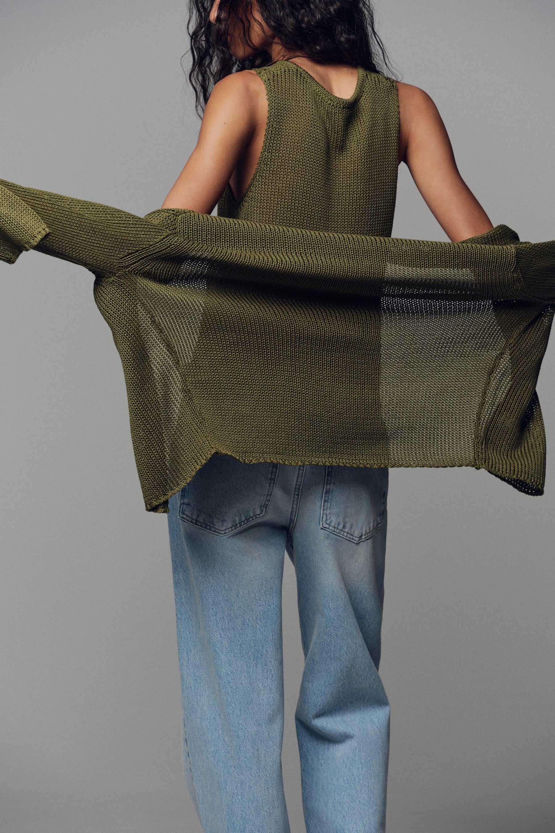 Strickoberteil aus Baumwolle