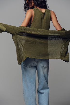 Strickoberteil aus Baumwolle