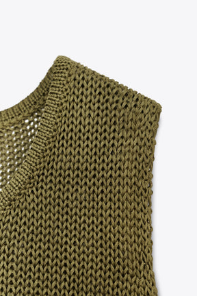 Strickoberteil aus Baumwolle