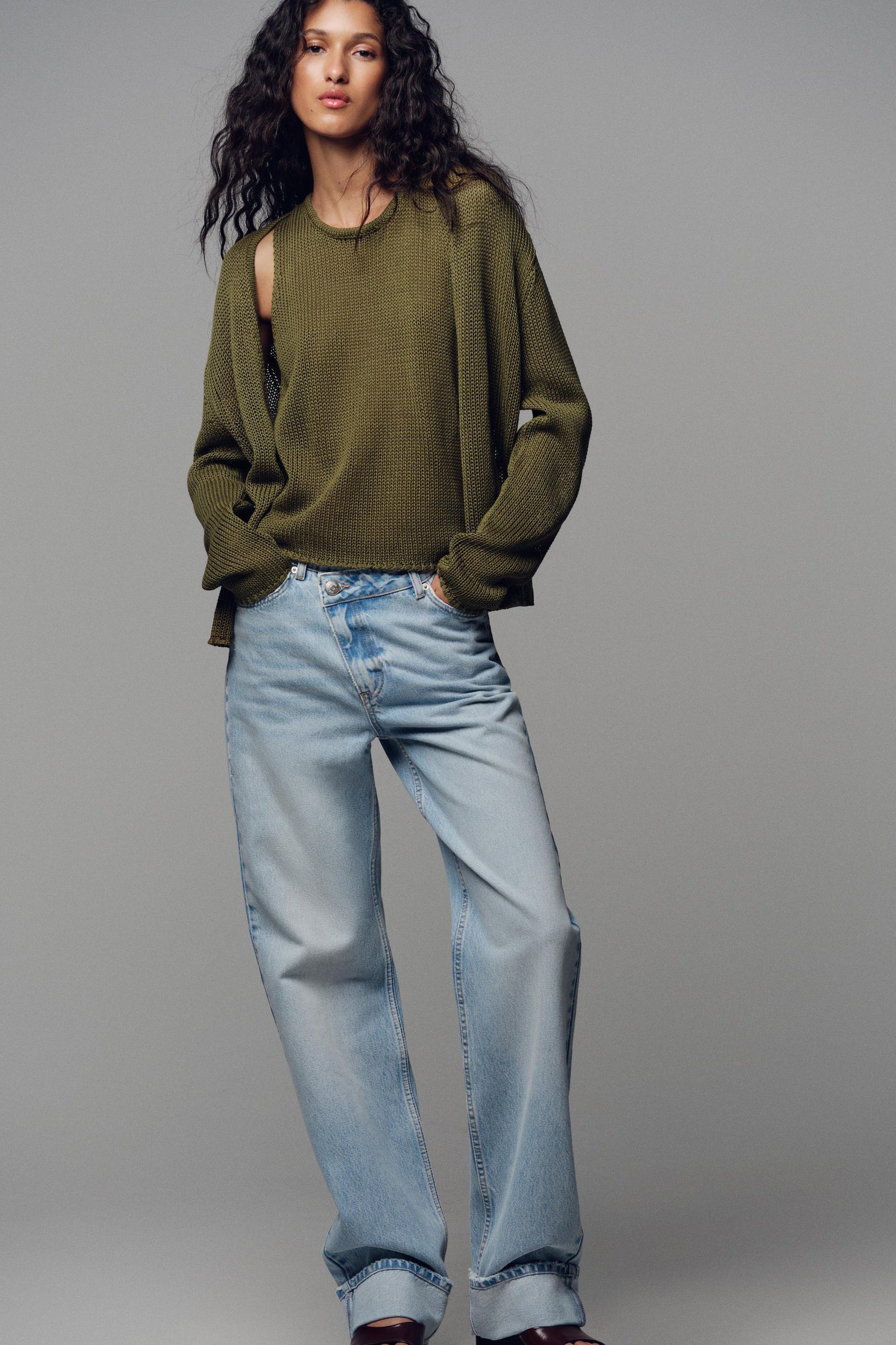 Strickoberteil aus Baumwolle