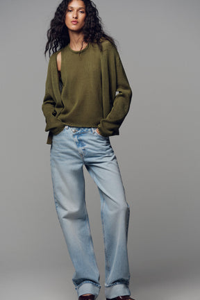 Strickoberteil aus Baumwolle