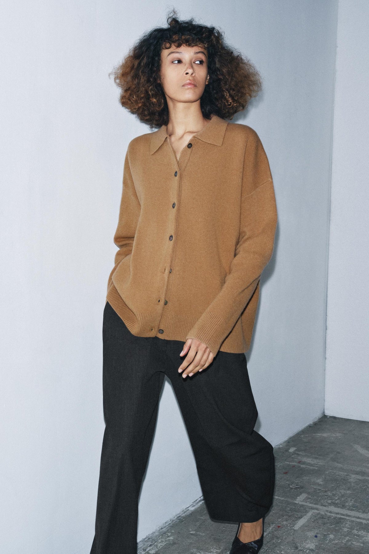 Oversize-Jacke aus Wollmischgewebe