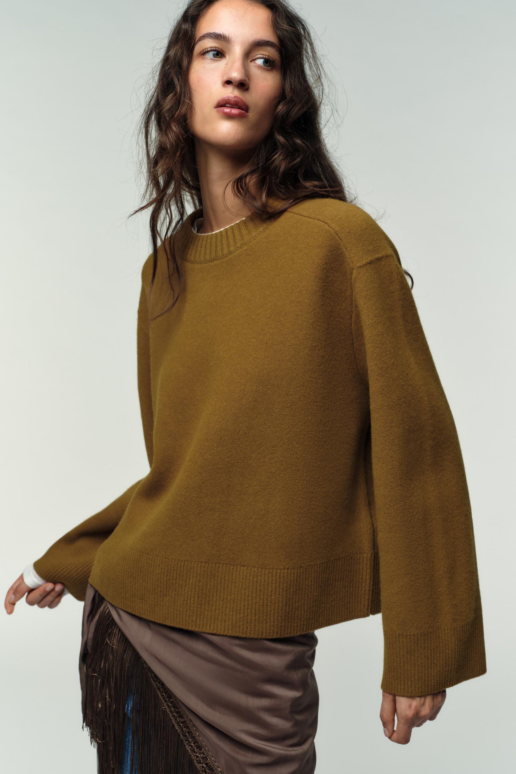 WOOL BLEND LONG SLEEVE JUMPER - Image 2