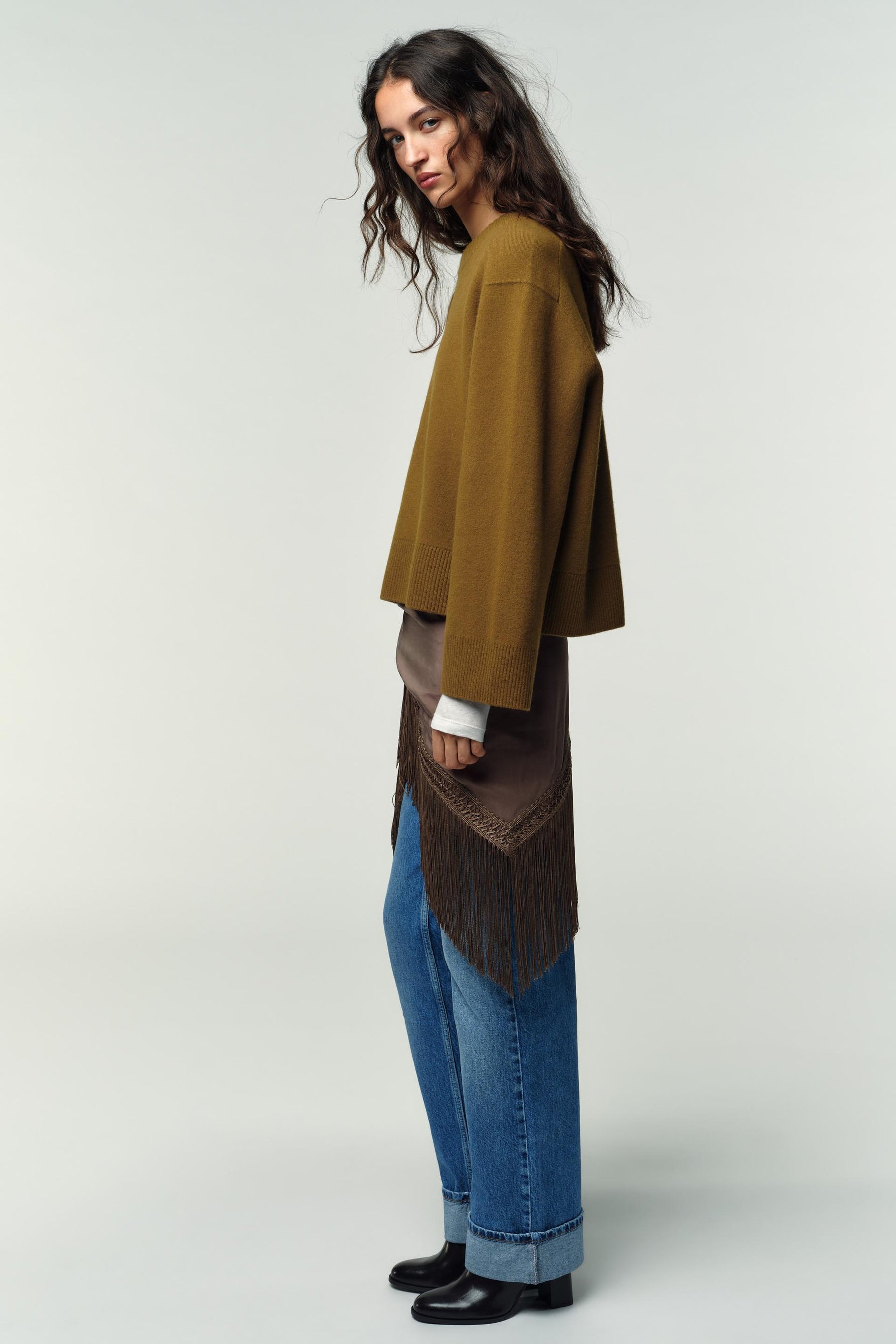 WOOL BLEND LONG SLEEVE JUMPER - Image 3