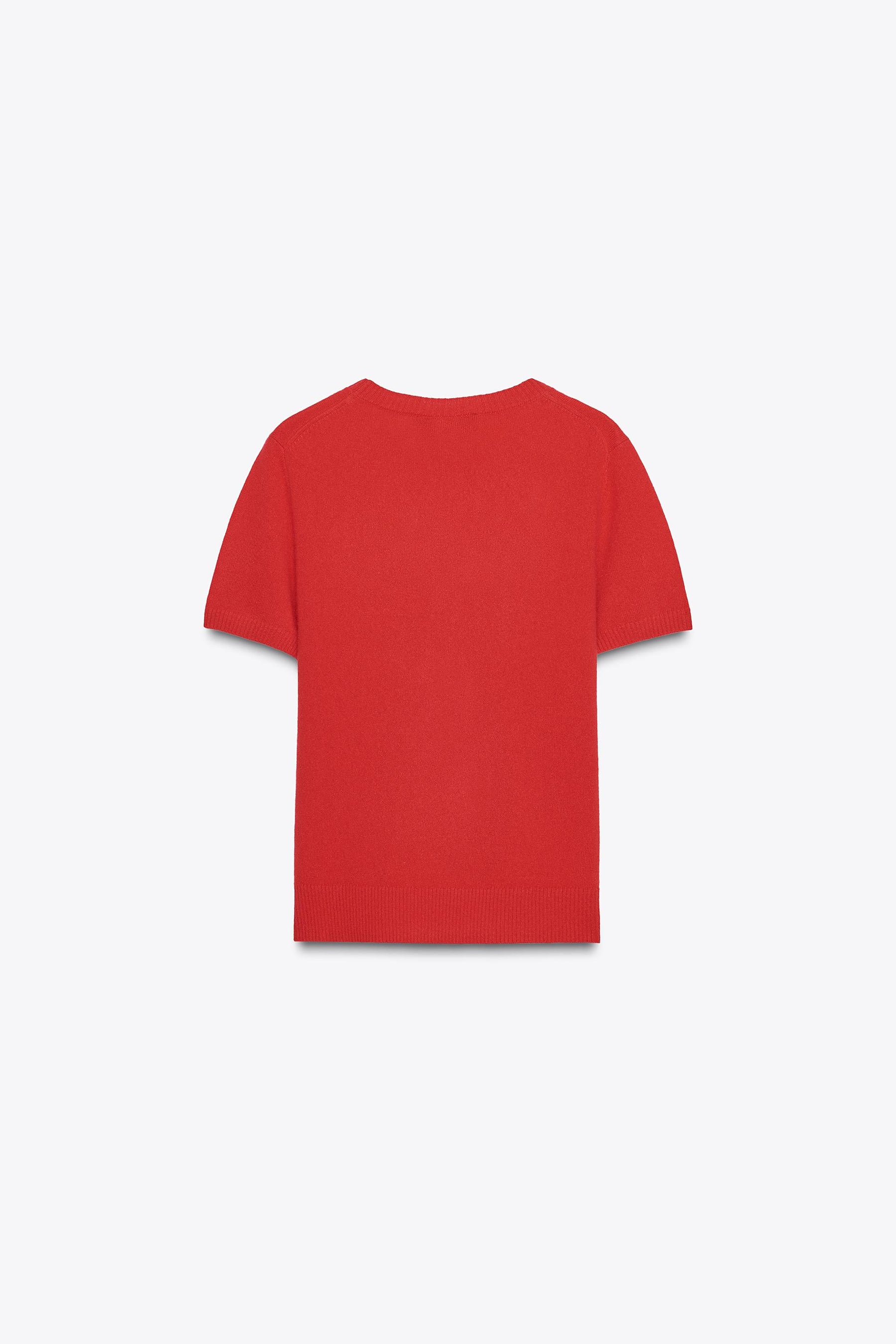 Kaschmirpullover mit kurzen Ärmeln