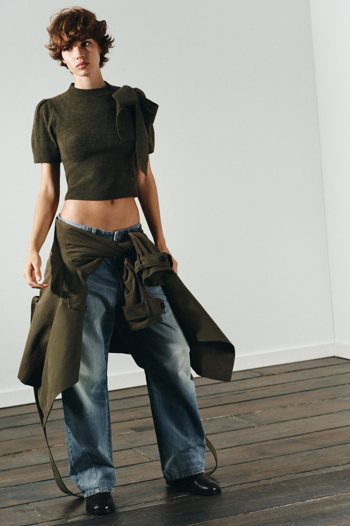 Kurzarm-Strickpullover