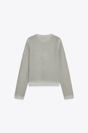Cardigan mit verwaschenem Effekt