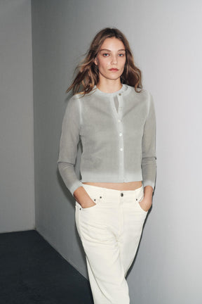 Cardigan mit verwaschenem Effekt