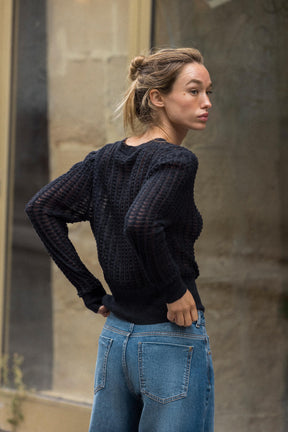 Strickjacke aus Wolle und Alpaka