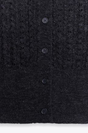 Strickjacke aus Wolle und Alpaka