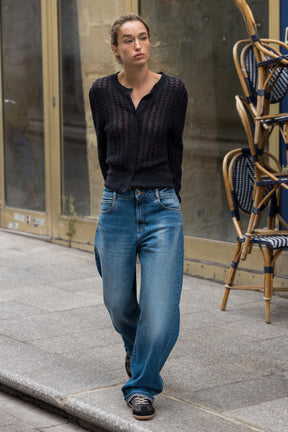 Strickjacke aus Wolle und Alpaka