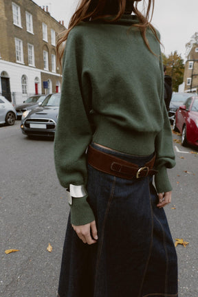 ASYMMETRIC KNIT JUMPER WITH CUFF DETAIL - Image 3